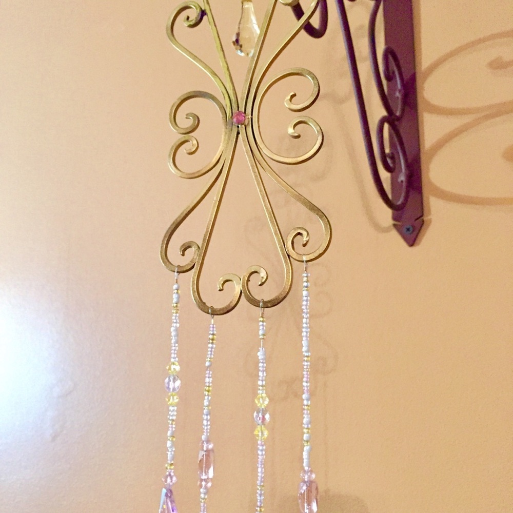 Sun Catcher Wall/ Window Art in Pink and Gold - Picture 4 of 5